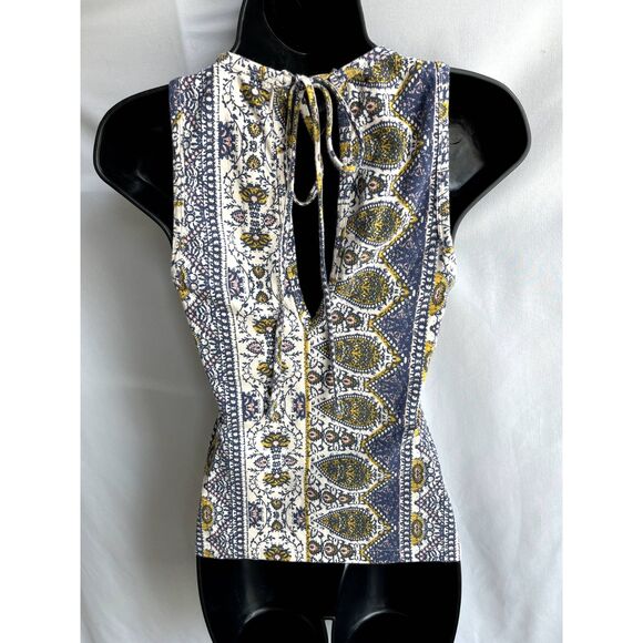 Intimately Free People Paisley Cotton Tank Top Sze XS Boho Keyhole Back Bohemian - Picture 6 of 10